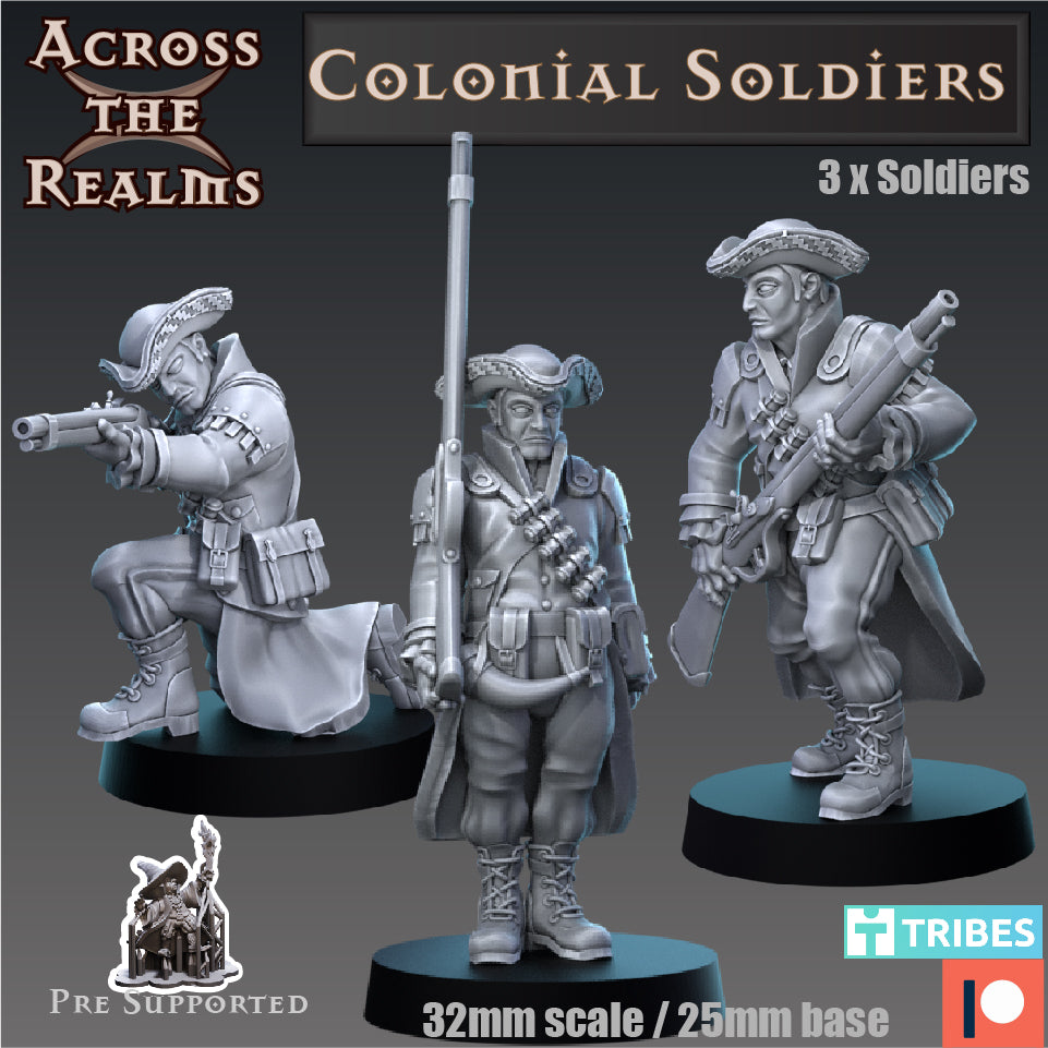 13x Colonial Soldiers - Across the Realms