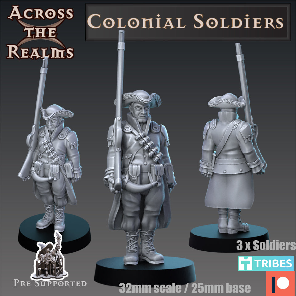 13x Colonial Soldiers - Across the Realms