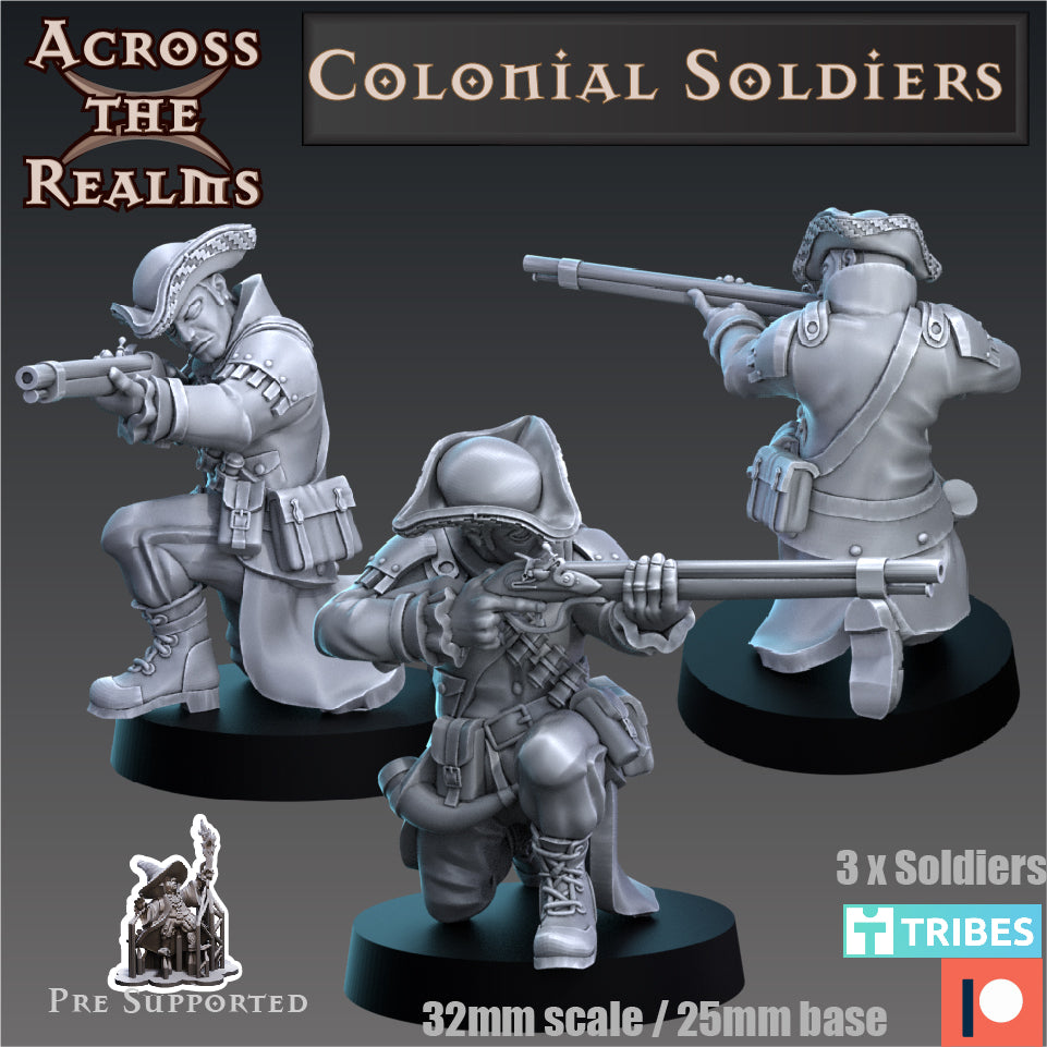 13x Colonial Soldiers - Across the Realms