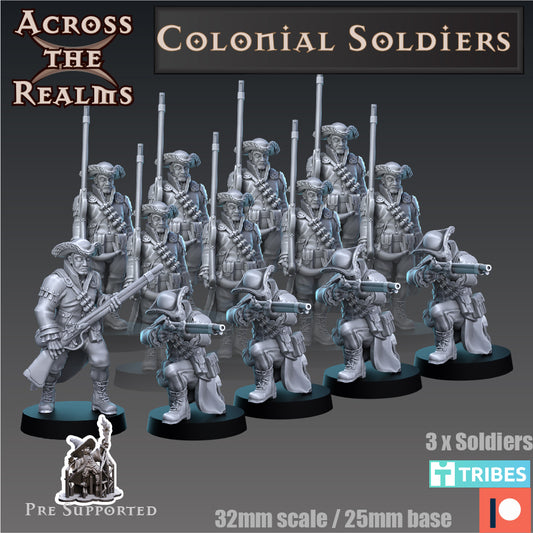 13x Colonial Soldiers - Across the Realms