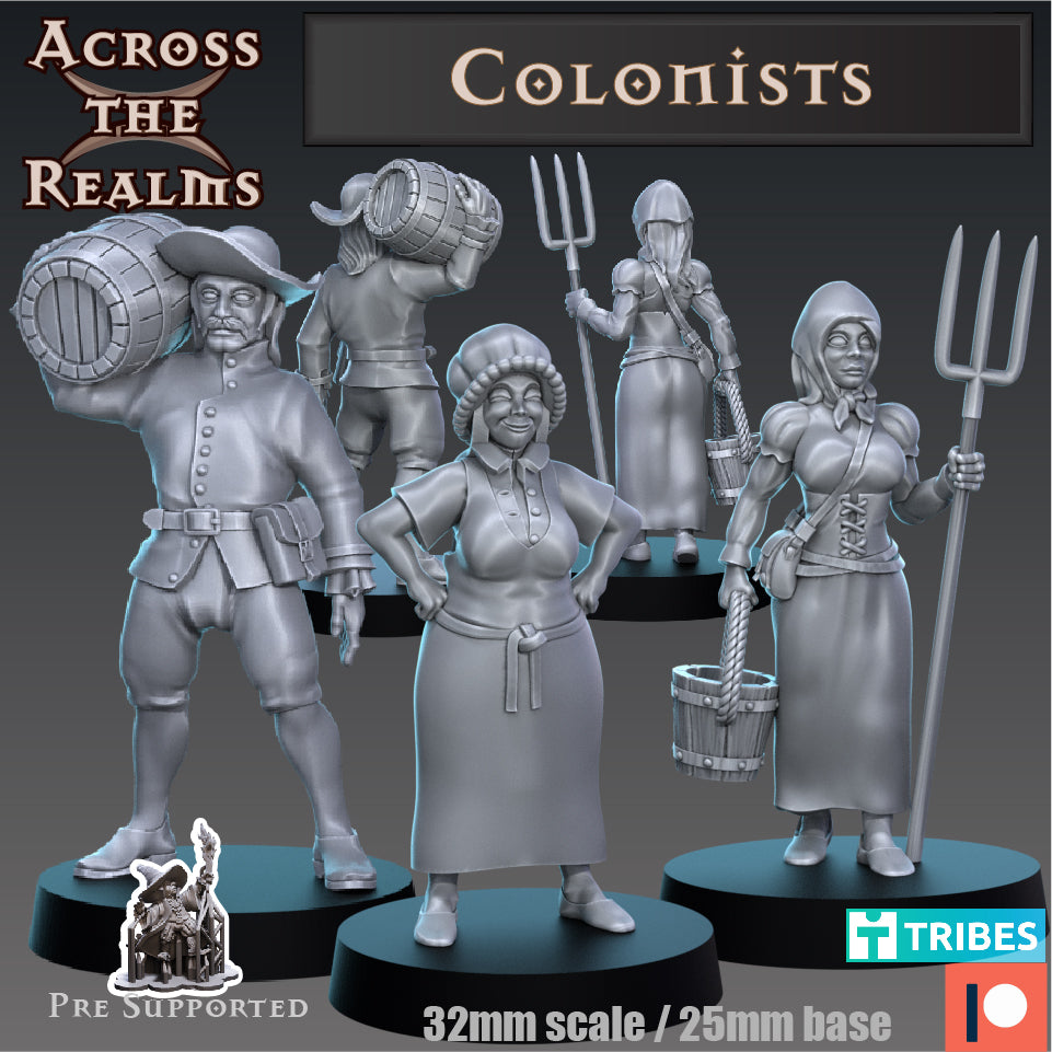 3x Colonists - Across the Realms