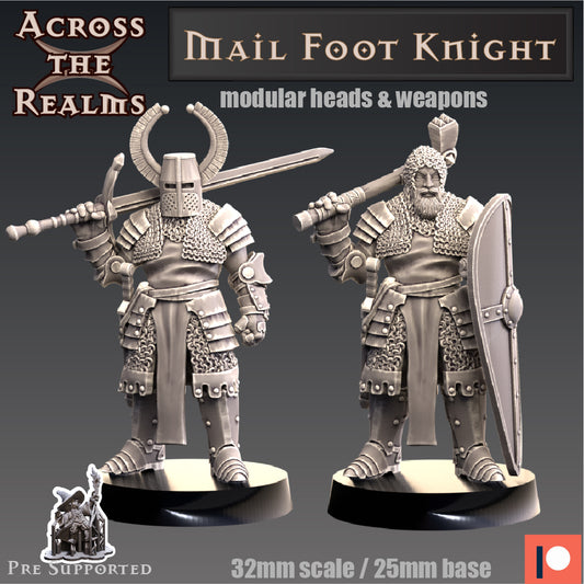 2x Mail Foot Knight - Across the Realms