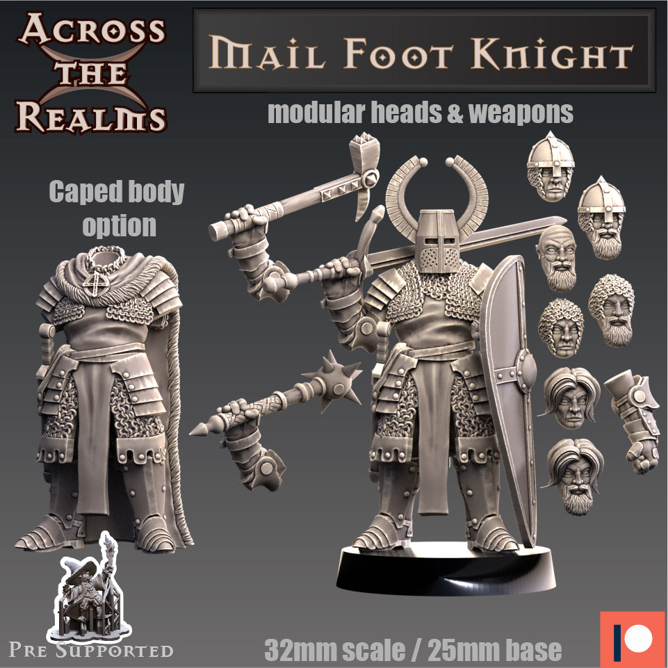 2x Mail Foot Knight - Across the Realms