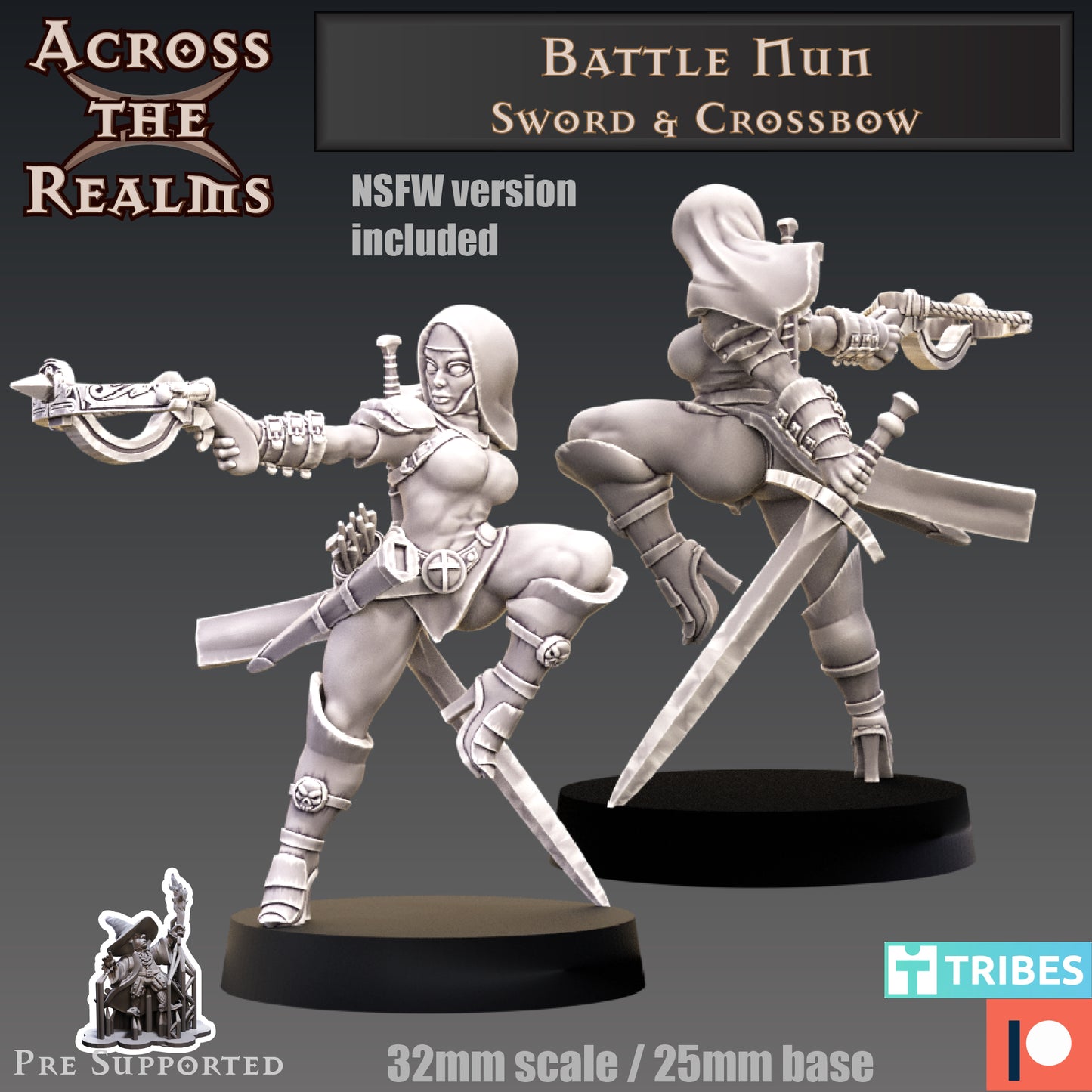 2x Battle Nun Sword & Crossbow - Across the Realms