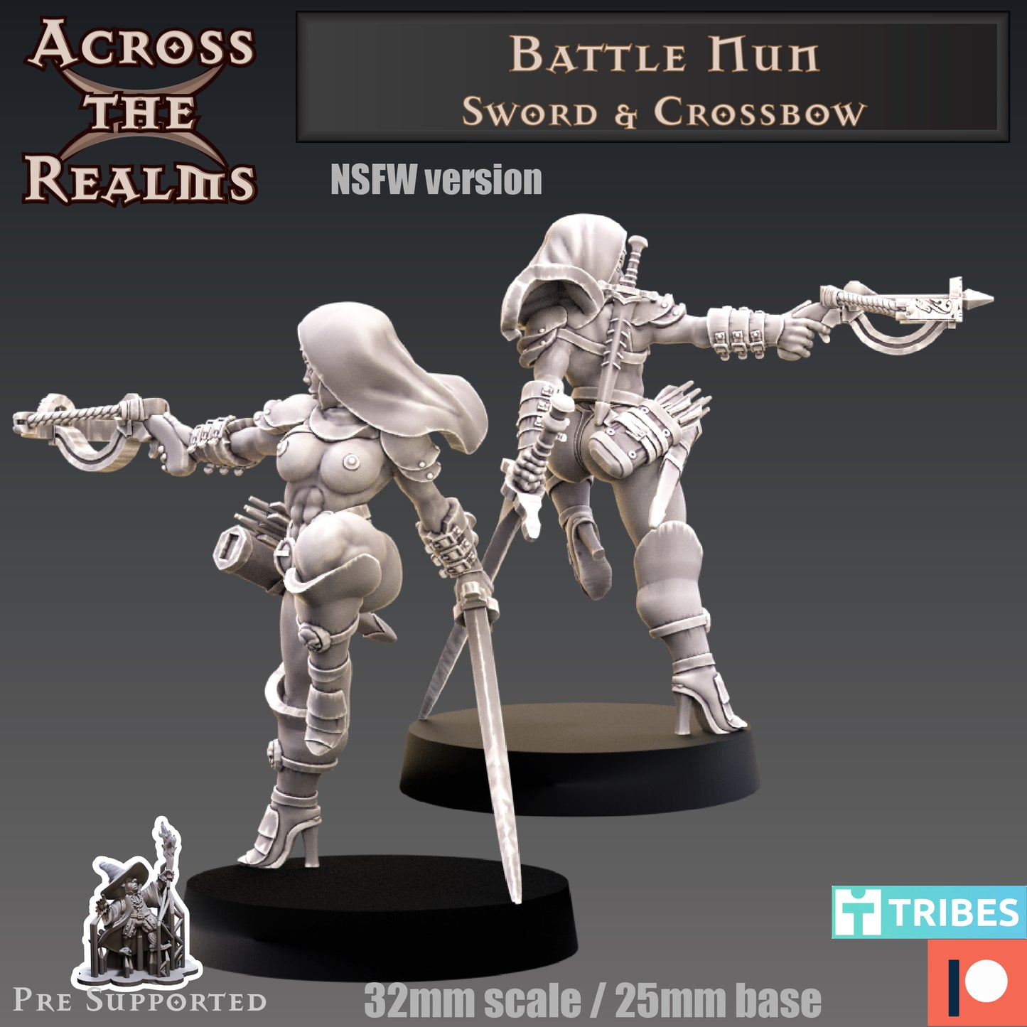 2x Battle Nun Sword & Crossbow - Across the Realms