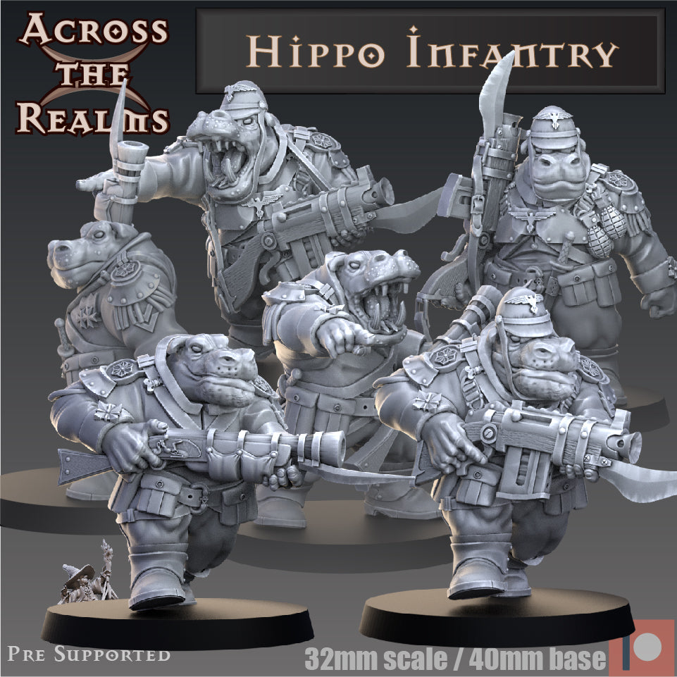 6x Hippo Infantry - Across the Realms