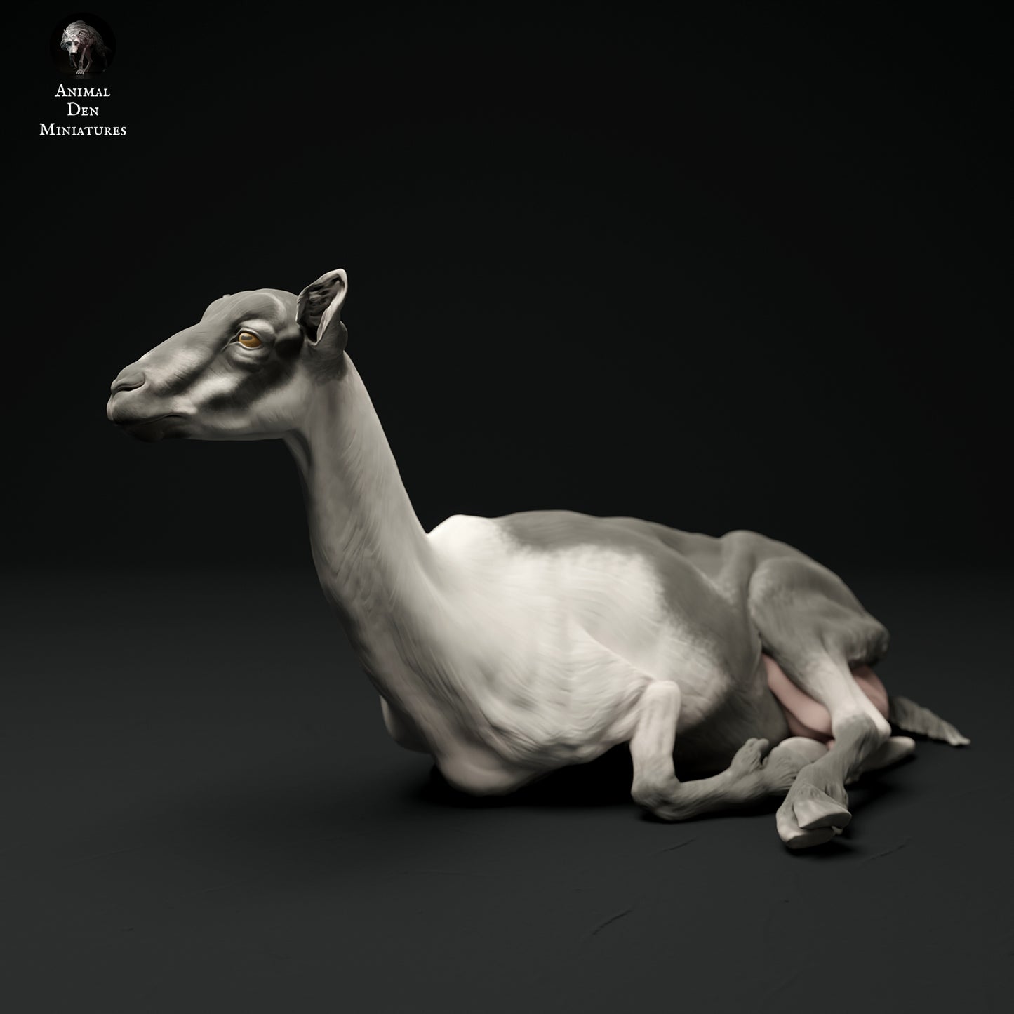 Alpine Goat Lying - Animal Den Miniatures