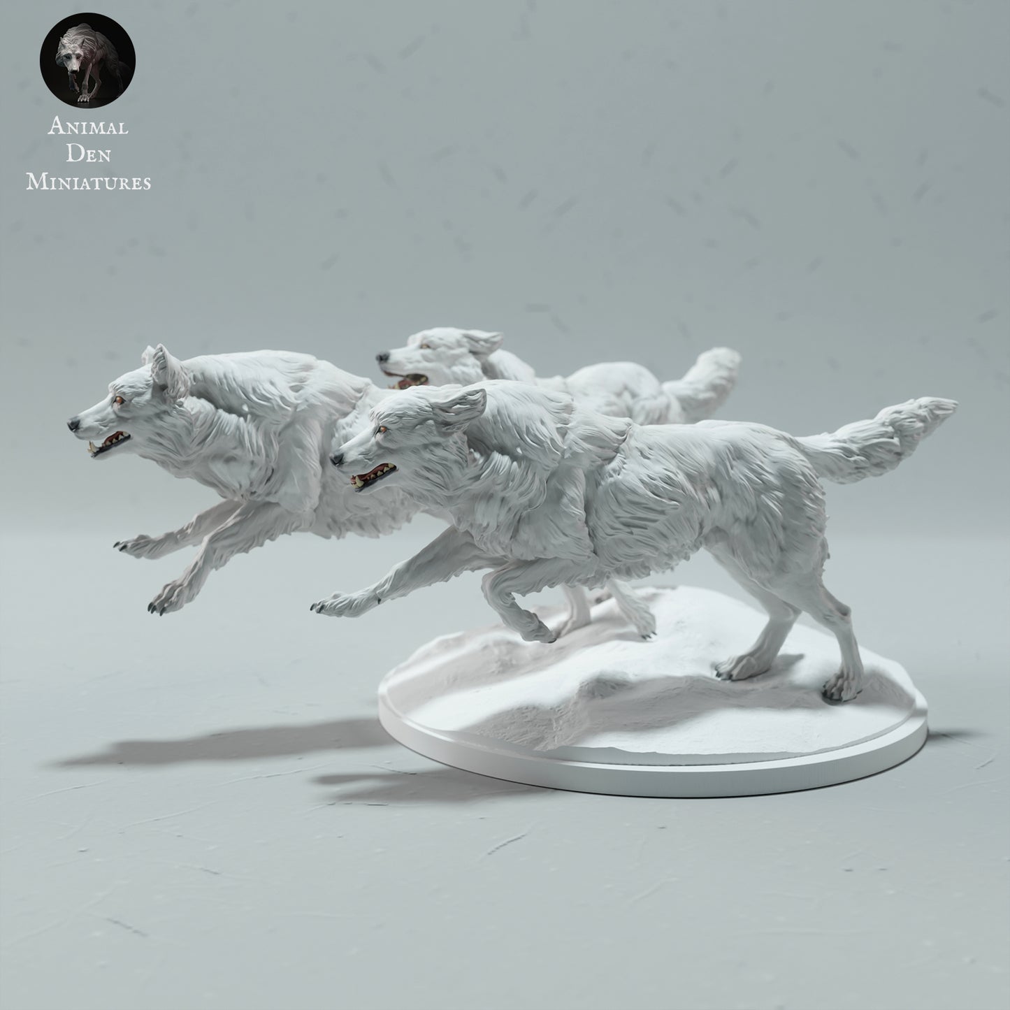 Arctic Wolves Run - Animal Den Miniatures