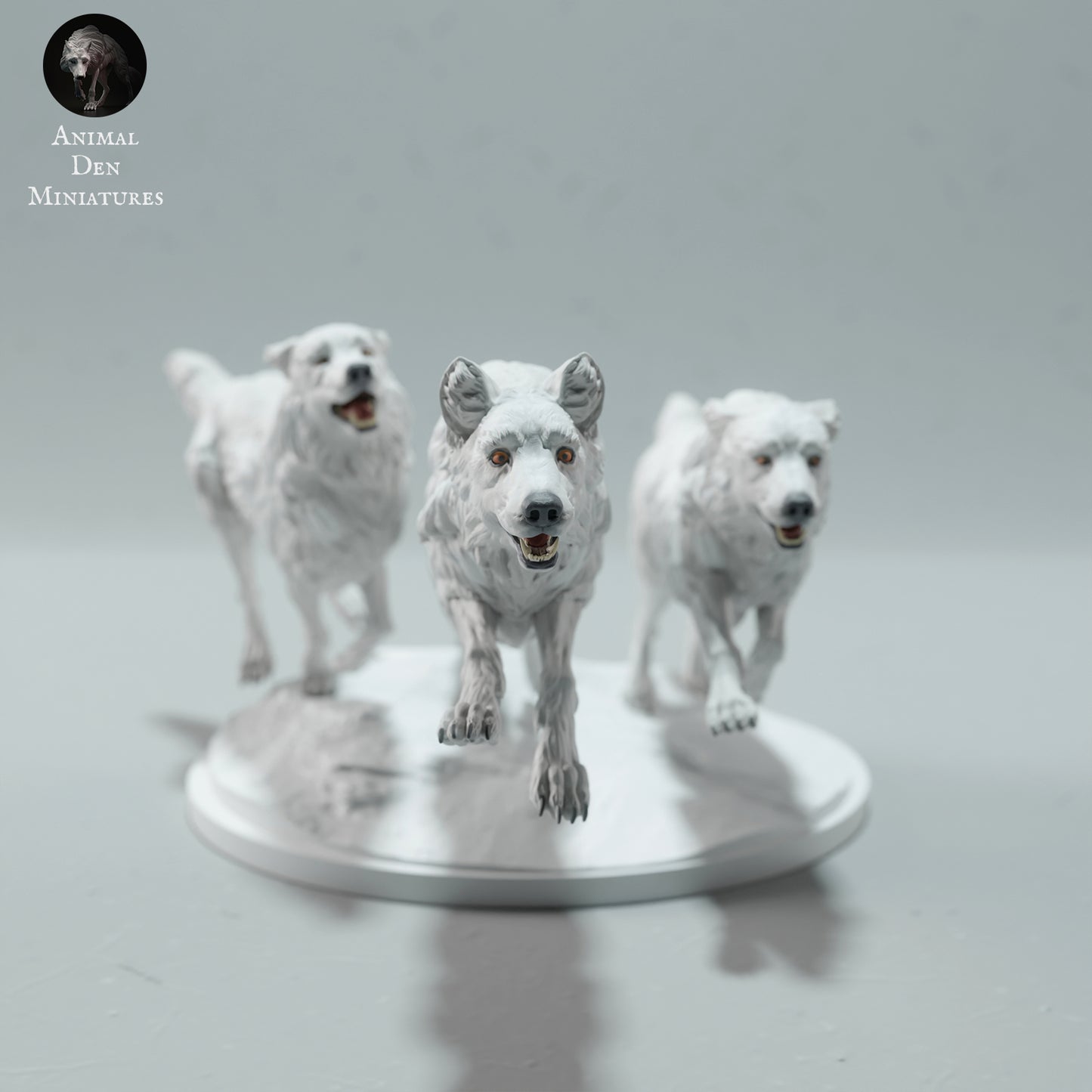 Arctic Wolves Run - Animal Den Miniatures