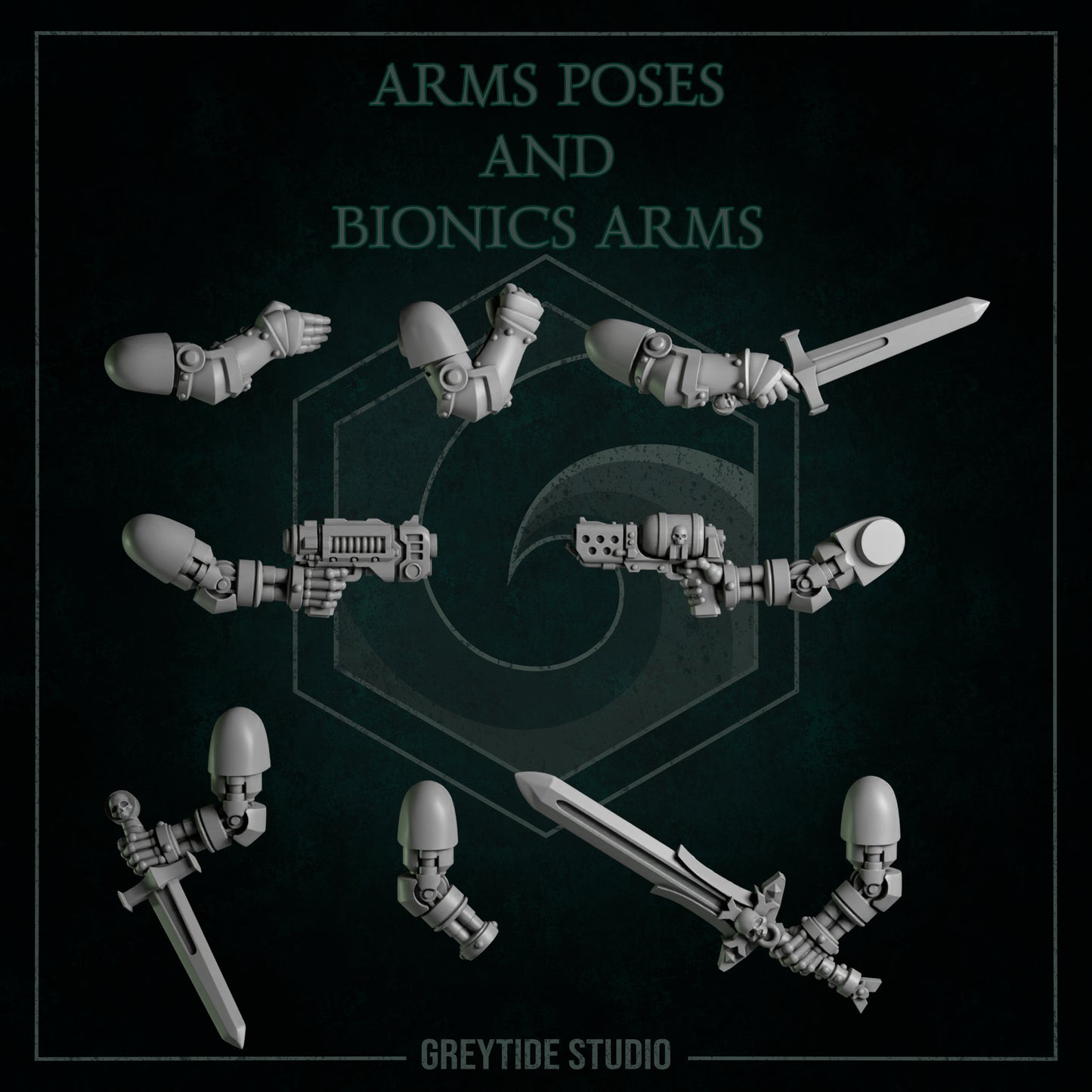 Arm poses and bionic arms - GreyTide Studio