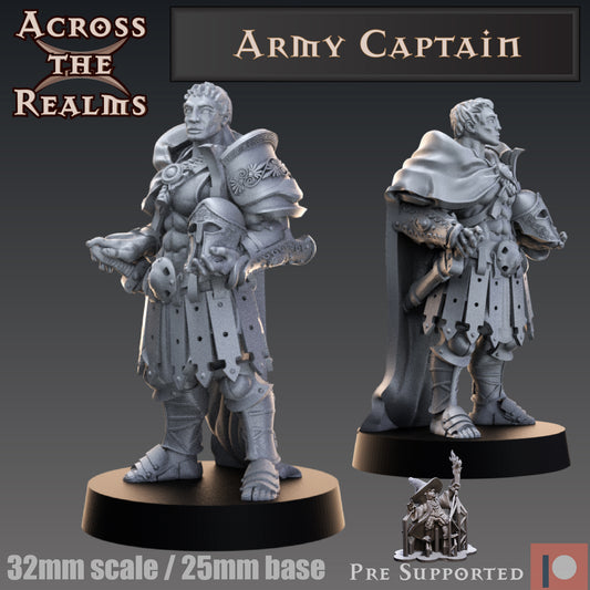 1x Army Captain - Across the Realms