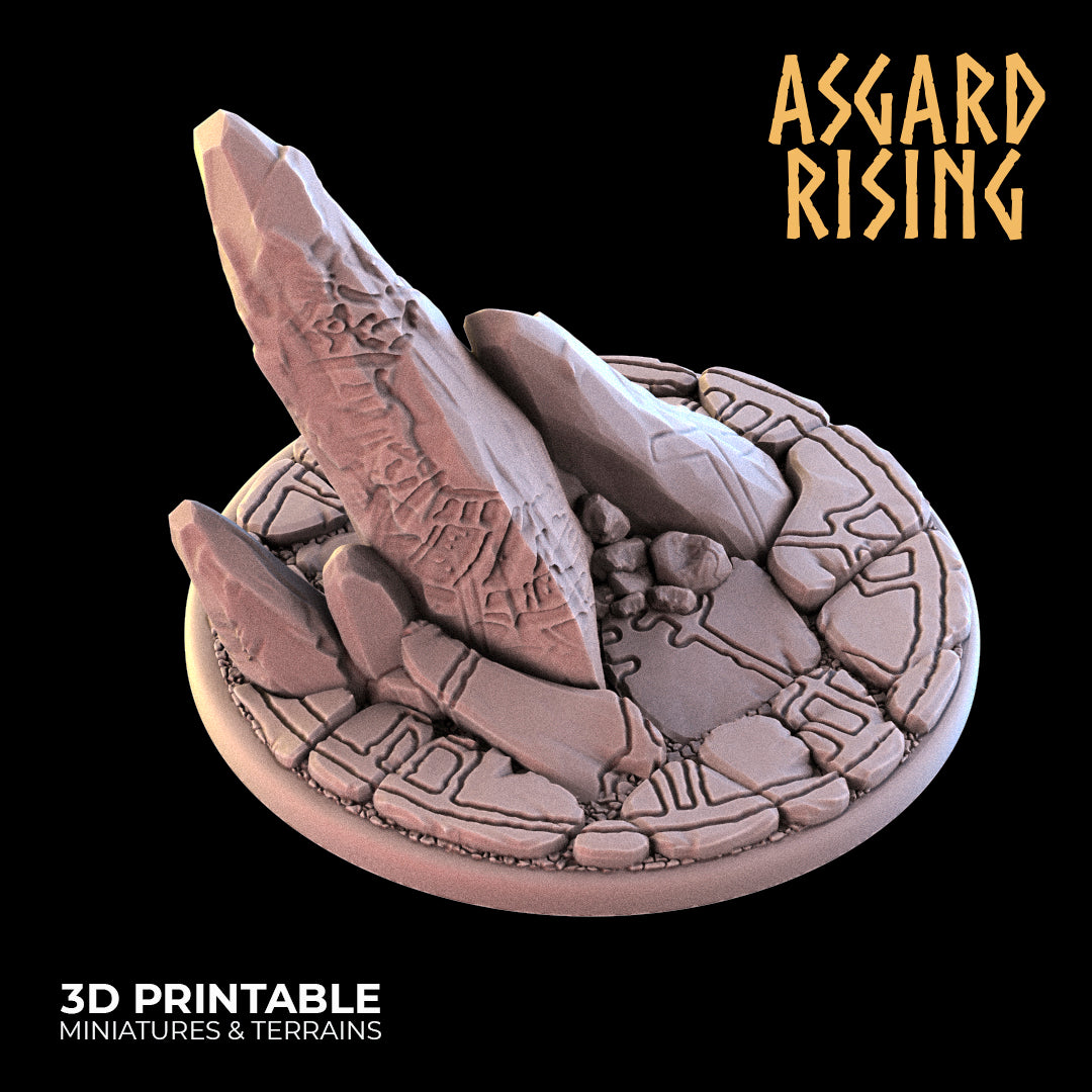 ANCIENT RUINS 1 x Round Bases 60mm - Asgard Rising