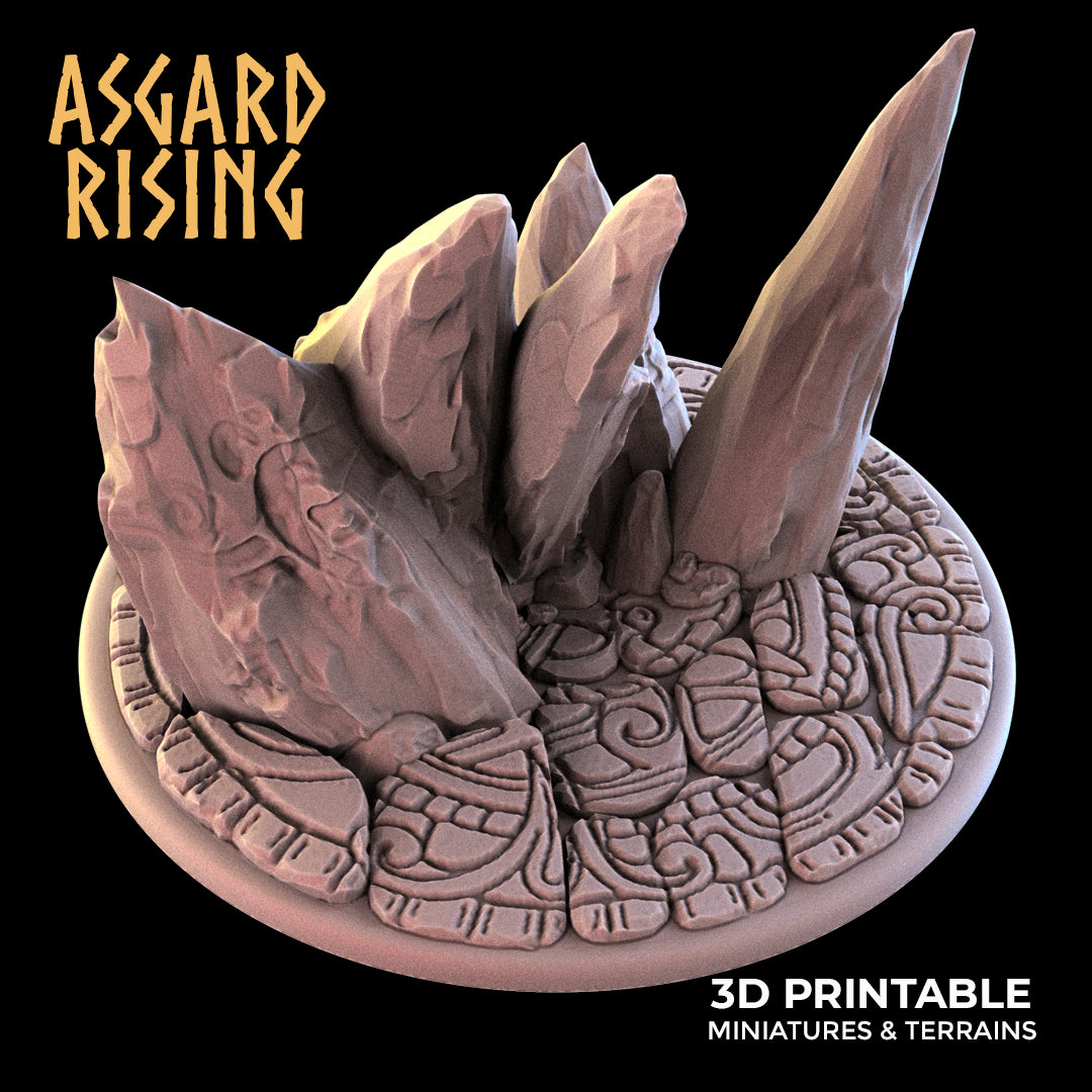 ANCIENT RUINS 1 x Round Bases 80mm - Asgard Rising