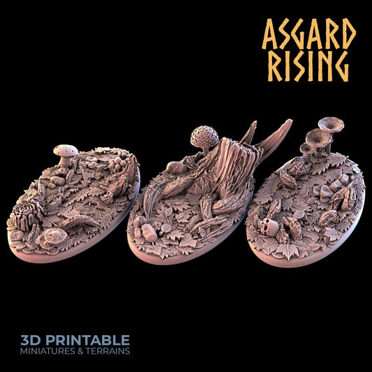 Forest - 3 x Oval Bases 35x60mm - Asgard Rising