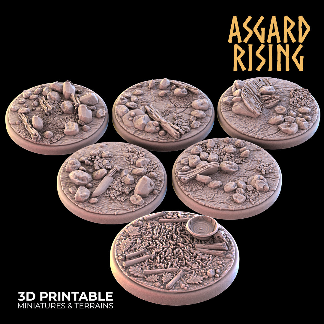 SAND SHORE 6 x Round Bases 25mm - Asgard Rising