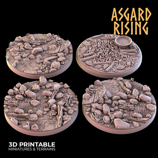 SAND SHORE 4 x Round Bases 40mm - Asgard Rising