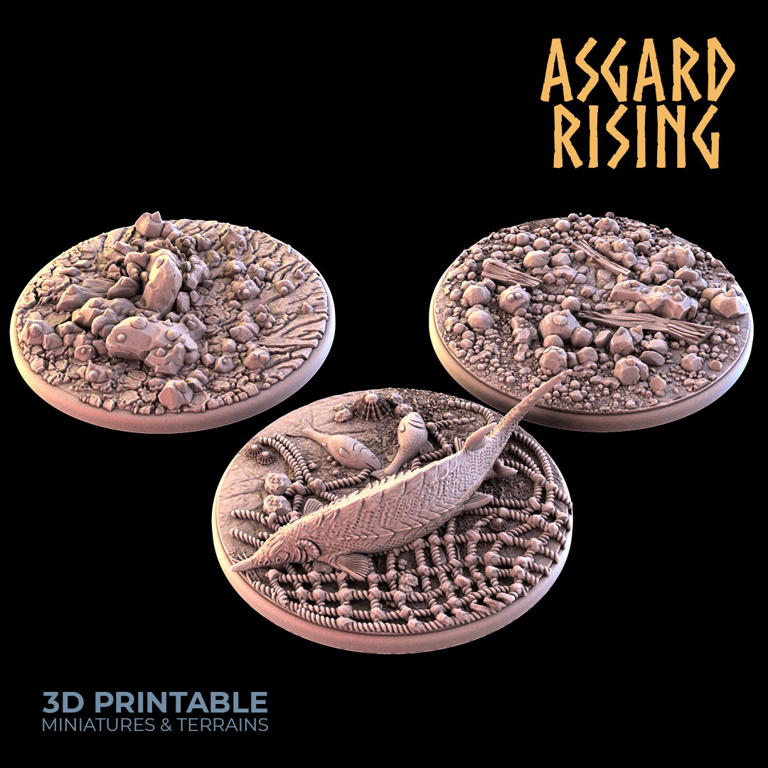 SAND SHORE 3 x Round Bases 50mm - Asgard Rising