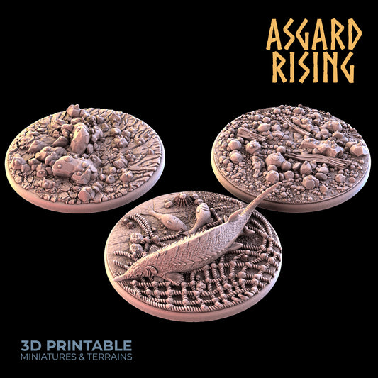 SAND SHORE 3 x Round Bases 50mm - Asgard Rising