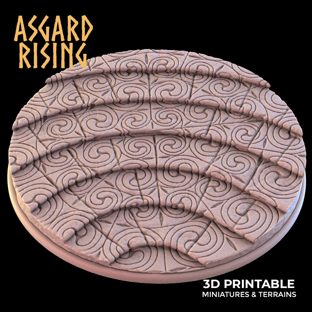 TEMPLE STAIRS THEME Round bases SET - Asgard Rising