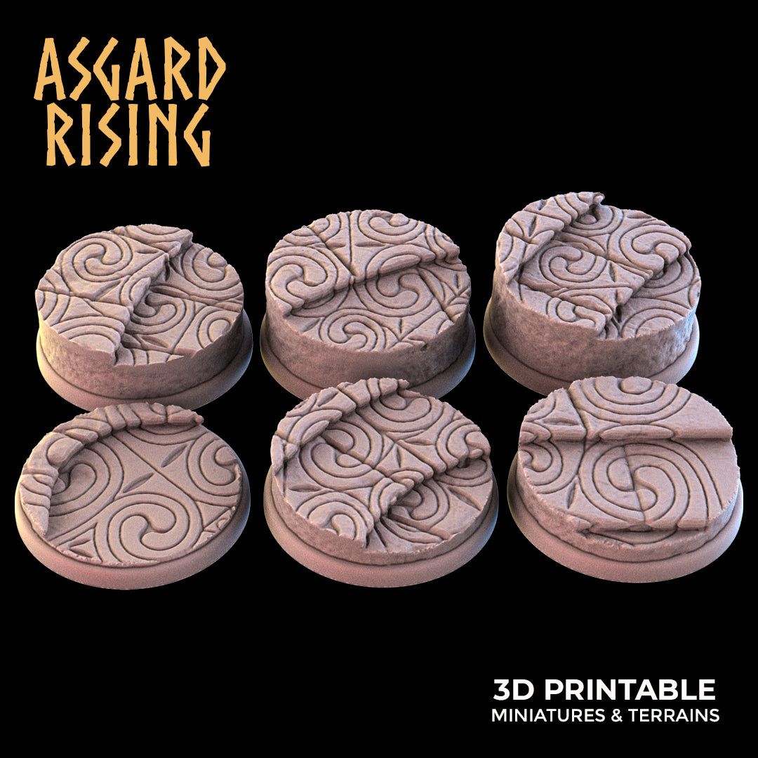 TEMPLE STAIRS THEME Round bases SET - Asgard Rising