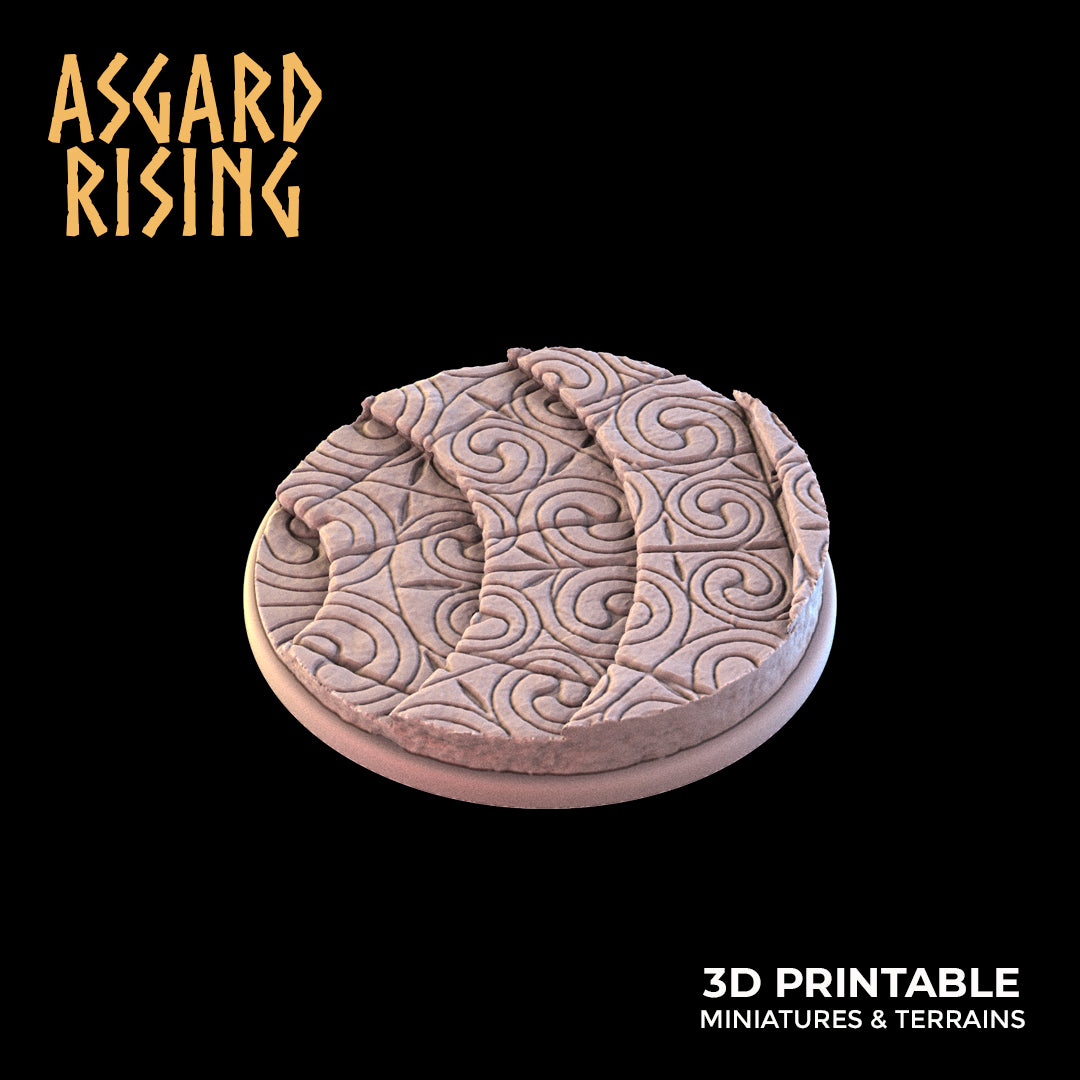 TEMPLE STAIRS THEME Round bases SET - Asgard Rising