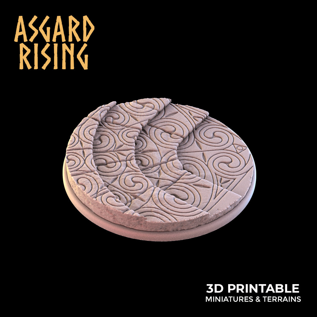 TEMPLE STAIRS THEME Round bases SET - Asgard Rising