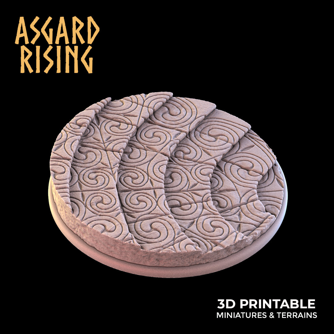 TEMPLE STAIRS THEME Round bases SET - Asgard Rising