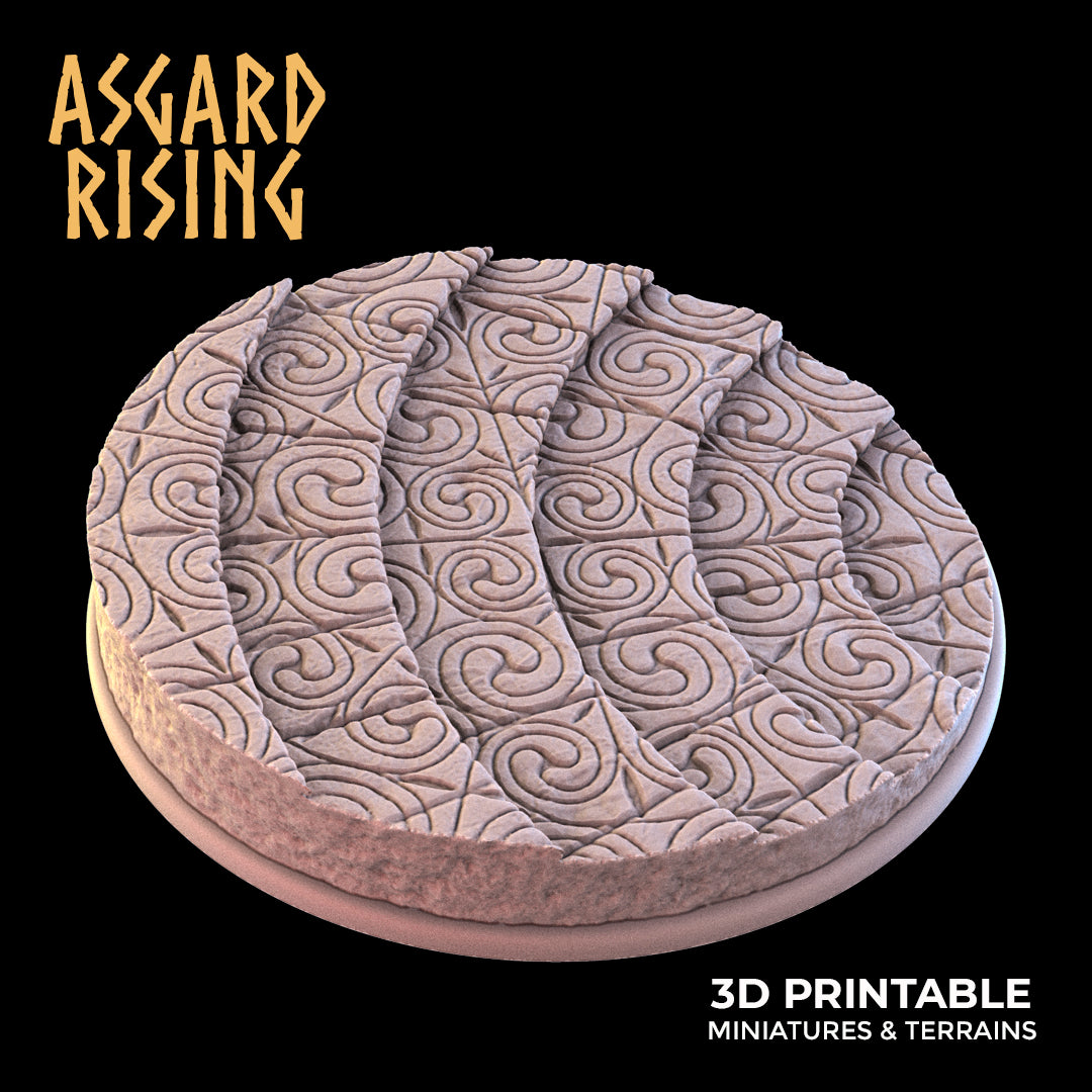 TEMPLE STAIRS THEME Round bases SET - Asgard Rising