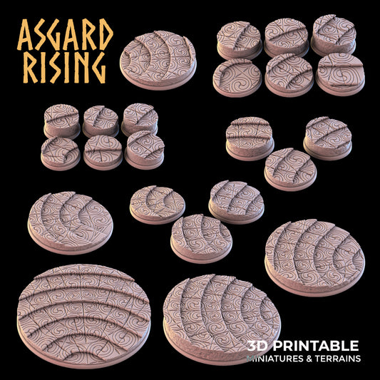 TEMPLE STAIRS THEME Round bases SET - Asgard Rising