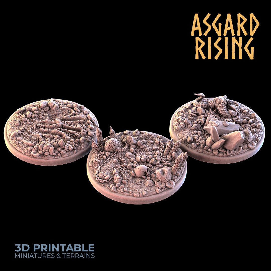 Battle Ground - 3x 40mm Round Base - Asgard Rising