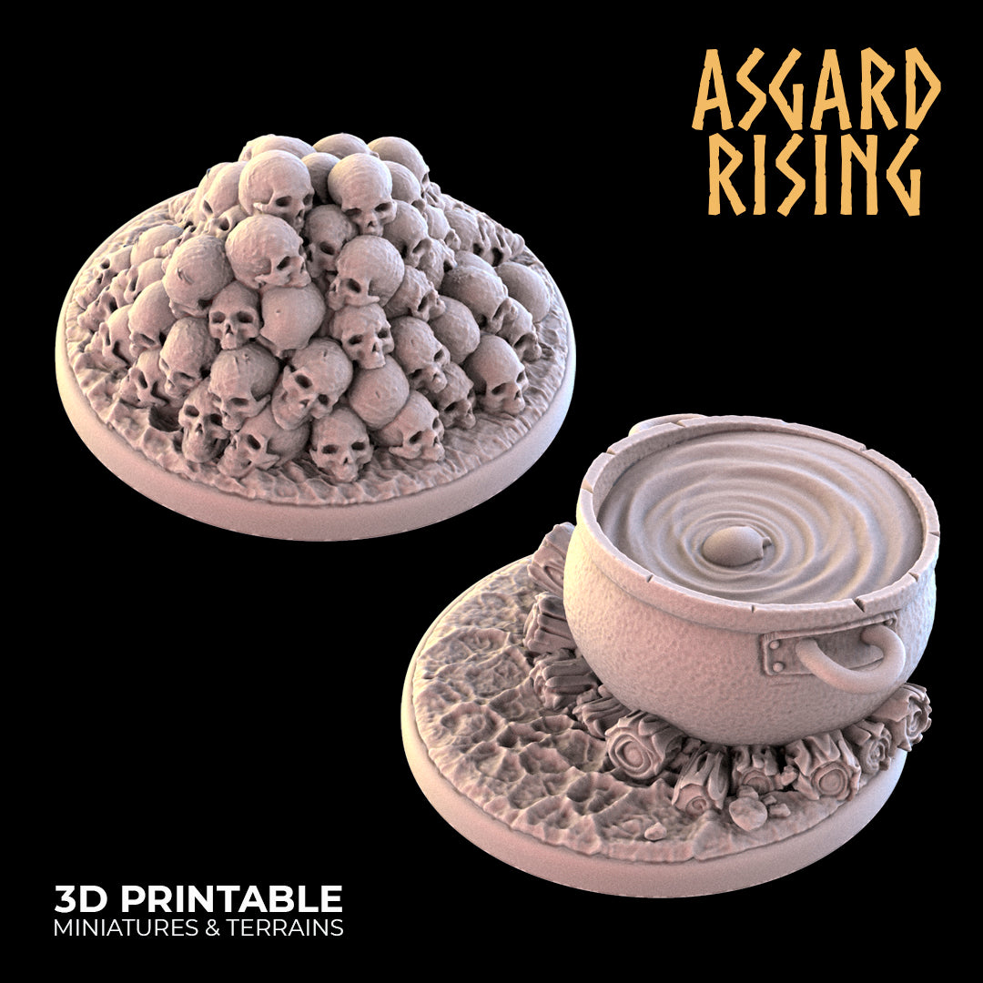 CANNIBALS CAMP round Base marker 40 & 50mm - Asgard Rising