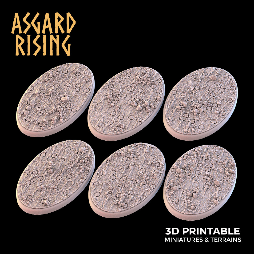 MUD 6 x Oval Bases 35x60mm - Asgard Rising