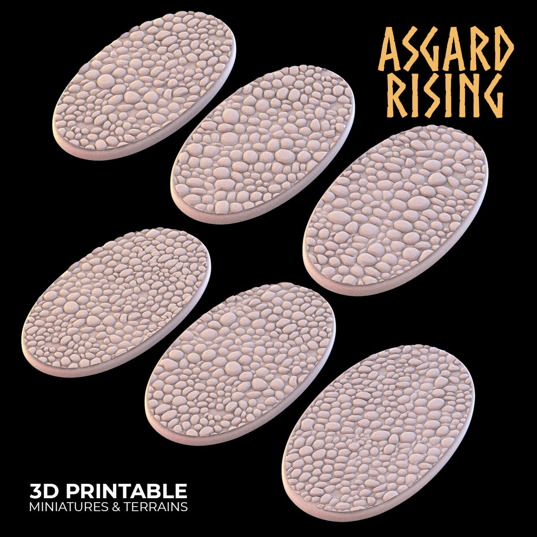 PAVEMENT 6 x Oval Bases 42x75mm - Asgard Rising