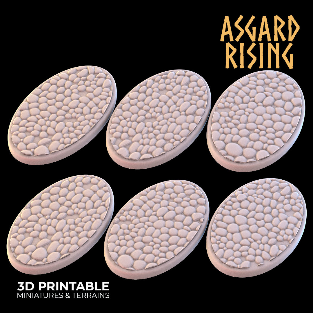 PAVEMENT 6 x Oval Bases 35x60mm - Asgard Rising