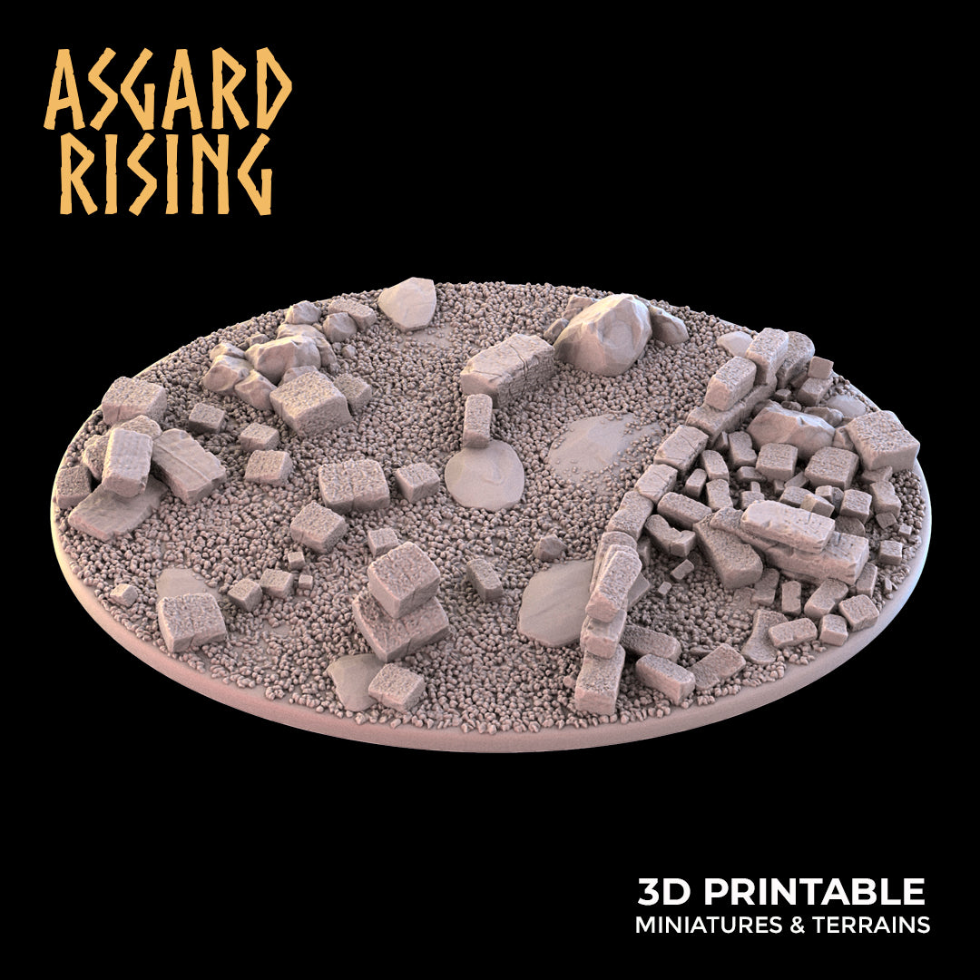 Ruinen - 1x 120x92mm ovale Basis (Ver. 2) - Asgard Rising