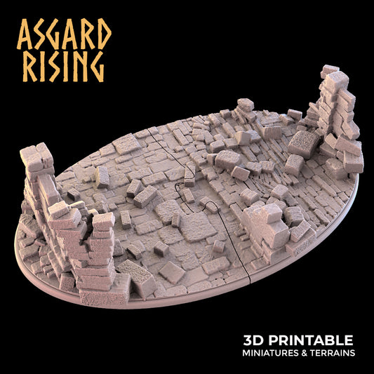 RUINS Oval Base 150x95mm - Asgard Rising