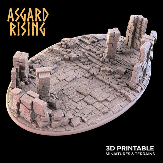 RUINS Oval Base 170x109mm - Asgard Rising