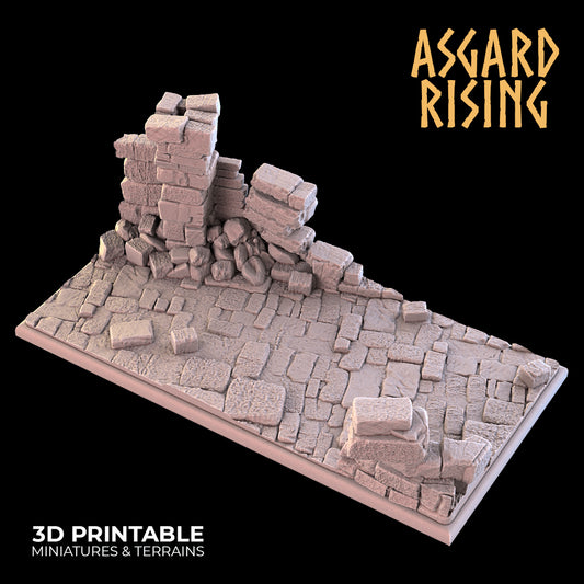 RUINS THEME Rectangle base 100x50mm SET - Asgard Rising