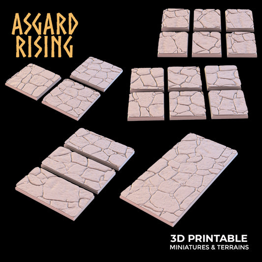 Stone Floor - Set of Square & Rectangle Bases - Asgard Rising