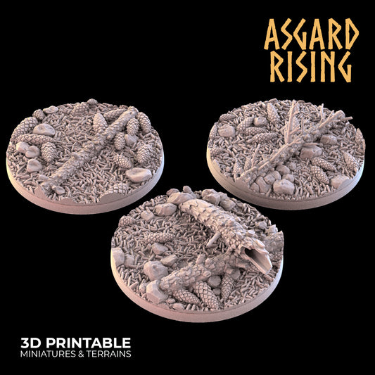 CONIFERS 3 x Round Base 40mm - Asgard Rising