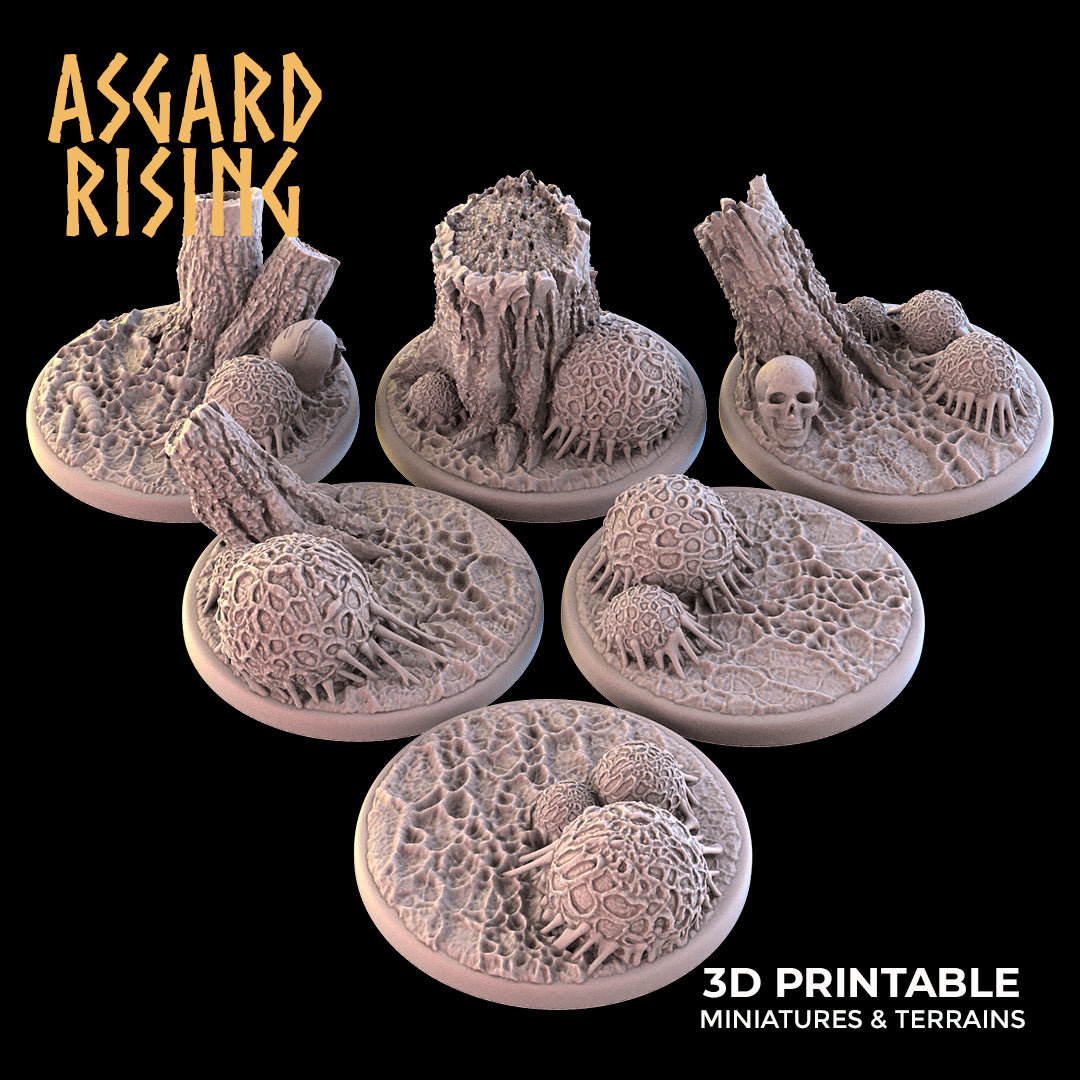 Infested Grounds - 6x 40mm Round Bases - Asgard Rising