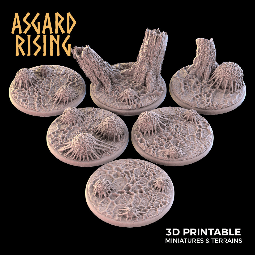 Infested Grounds - 6x 50mm Round Bases - Asgard Rising