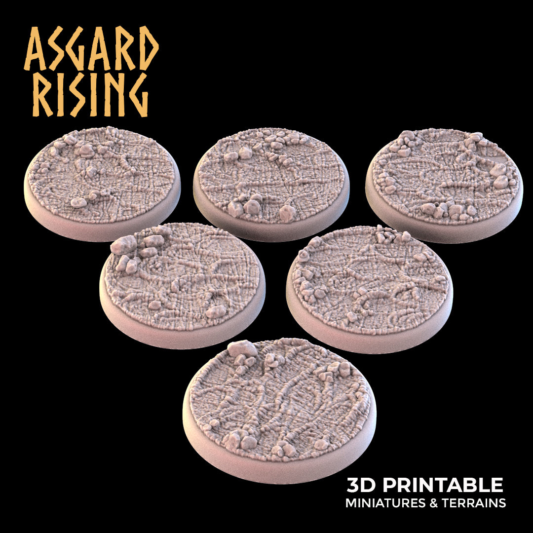 MUD 6 x Round Bases 25mm - Asgard Rising