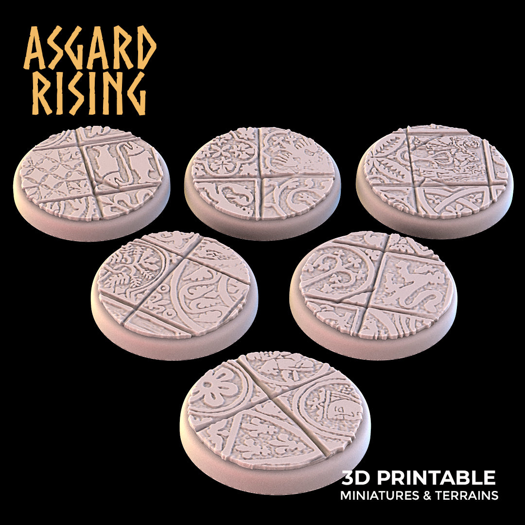 Ornament - 6 x Round Base 25mm - Asgard Rising