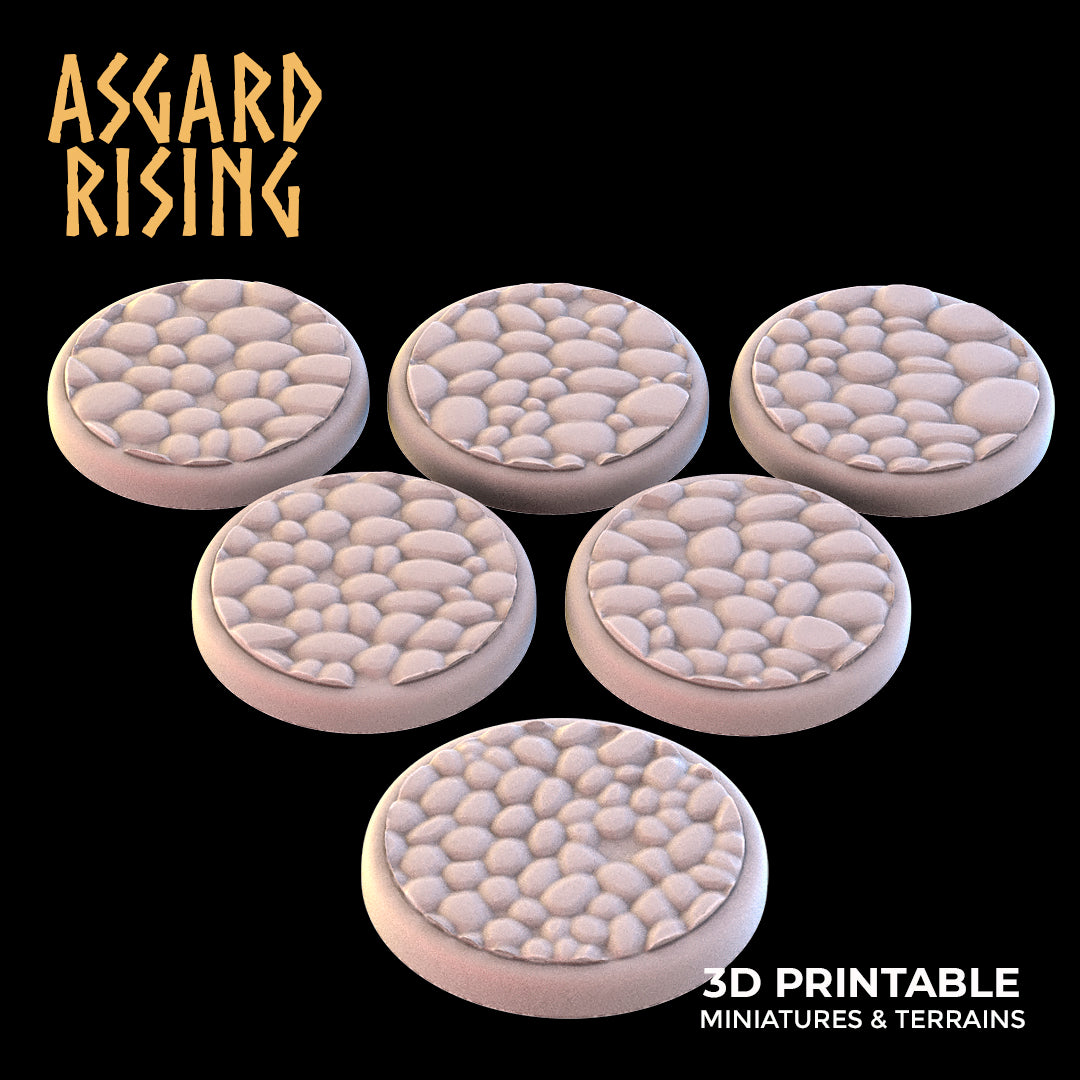 PAVEMENT 6 x Round Bases 25mm - Asgard Rising