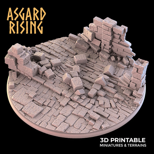 RUINS Round Base 100mm - Asgard Rising