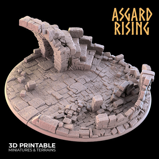 RUINS Round Base 130mm - Asgard Rising