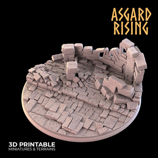 RUINS Round Base 80mm - Asgard Rising