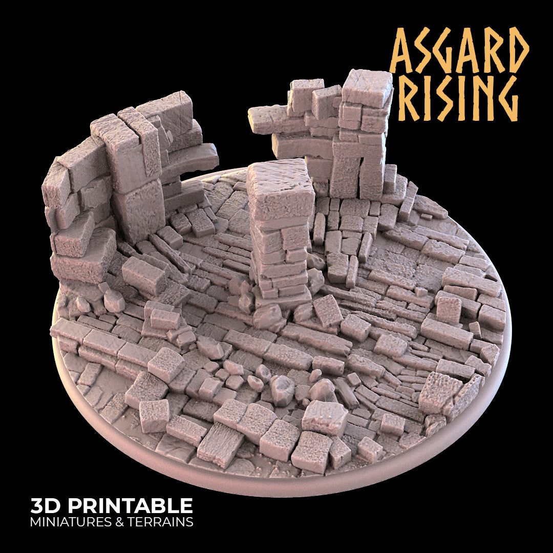 RUINS Round Base 90mm - Asgard Rising