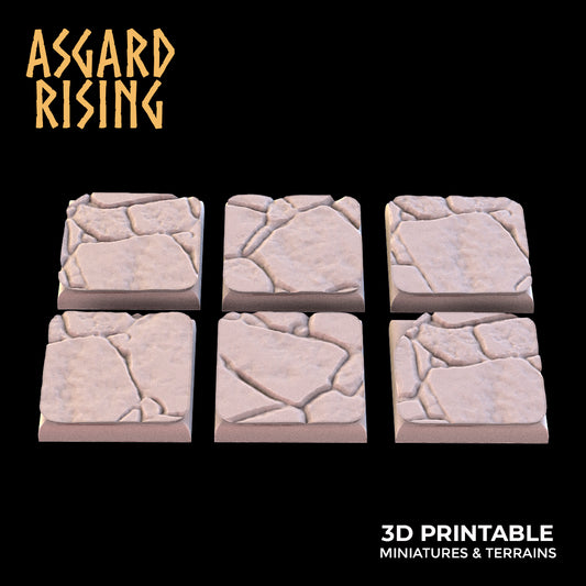 Stone Floor - 6x 20mm Square Base - Asgard Rising